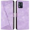 FERLAN Cover per Motorola Moto E13 Pelle Premium Portafoglio Protezione Wallet Libro Flip Case Magnetica Supporto Custodia per Motorola Moto E13 - Viola