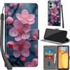 PHINIENLAND Cover per Xiaomi Redmi 13C 4G/5G PU Pelle Custodia Flip Fiori