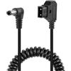 GELRHONR D-Tap zu DC Kabel 15v Monitorv Halterung Stromkabel 5,5 x 2,5 mm DC Stecker Cavo arrotolato per videocamera DSLR-Monitor, Connettore DV, V Lock Akku Mounth