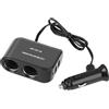 Amztour Distributore accendisigari con doppio caricatore USB da 12 Volt e adattatore splitter Power Socket per auto Dual Sigarette Auto Caricatore con prolunga Adattatore Auto Accendisigari