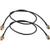 Futheda 2 Pezzi Cavo RP-SMA Maschio a RP-SMA Femmina Paratia RG174 Cavo Antenna Coassiale Prolunga WiFi 0.5m per Scheda Wireless Mini PCI Express PCIE Scheda di rete Adattatore WiFi Router WiFi