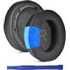 Umvowuxa Q45 - Cuscinetti di ricambio compatibili con cuffie Anker Soundcore Space Q45, in gel, traspiranti e freschi (GL nero)