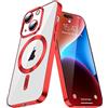 IMIRST Custodia Soft per iPhone 14 - Compatibile con Super Magsafe e Ricarica Wireless, Copertura ibrida classica Sottile e Resistente Agli Urti per Apple iPhone 14, YIX Red