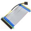 Cablecc PCI-E Express 16X a 16x Riser Extender Card con Molex IDE Power & Ribbon Cable 20cm
