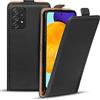 Verco Flip Cover per Samsung Galaxy A53 5G, Custodia verticale Flip Case compatibile con Samsung A53 5G, Nero
