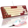 MAMBASNAKE AJAZZ AK680 Mechanical Keyboard, 68 Key 60 Percent Hot Swappable Gaming Keyboard + 6 Adjustable DPI 6400 Gaming Mouse with 6 RGB Light, for PC/Mac/Laptop Gamer (Brown Tactile Switch)