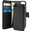 Puro IPC747BOOKC3 Cover Booklet in finta pelle per iPhone 6/6S/7/8, Nero