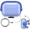 kwmobile Cover per Apple Airpods Pro 2 / Pro 1 Case - Custodia per Apple Airpods Pro 2 / Pro 1 - Cuffie In Ear - Protezione Auricolari Completa - blu/trasparente