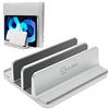 ULBRE - Supporto verticale doppio per laptop, regolabile in alluminio, con 2 slot per tutti i MacBook/Chromebook/Surface/Dell/iPad/Samsung/HP/Lenovo/Air e portatili da gioco fino a 17,5 pollici