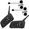 LEMNOI EJEAS V6Pro x2 Interfono Bluetooth per casco moto, Portata di comunicazione interfono 1200m, DSP, Impermeabile, Interfono moto 6 motociclette, Pacco da 2