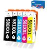 OINKWERE 580XXL 581XXL Cartucce d'inchiostro 5-Confezioni Compatibili con Canon PGI-580 CLI-581 Pixma TR7550 TR8550 TS6150 TS6151 TS8150 TS8151 TS8152 TS9150 (1 PGBK 1 Nero 1 Ciano 1 Magenta 1 Giallo)