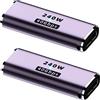 Sooiiyu 240W USB C Agreeler, USB Type C Adattatore Femmina a Femmina, Trasferimento di Dati da 40 Gbps, Ricarica 240W, Video 8K@60Hz, Compatibile per iPad, Thunderbolt 4/3, MacBook Pro/Air, 2 Pack