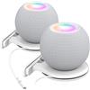 AhaStyle Supporti da parete per Apple Homepod Mini [Gestione integrata del cordino] ABS Supporto stabile compatibile con HomePod Mini [Necessità di forare] (Bianco-2 Pack)