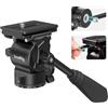 SMALLRIG Treppiede Testa Fluida Testa Pan-Tilt CH10 con Piastra a Sgancio Rapido per Arca Swiss, Carico Utile 3KG per Videocamere Compatte e Fotocamere DSLR - 3259B