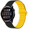 Koelaa 22mm Cinturino Magnetico Compatibile con Garmin Forerunner 265/255/965/Vivoactive 4/Venu 2/Venu 3, Sportivo, Cinturino Magnetiche in Silicone Morbido e Traspirante-Nero+Giallo