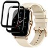 PaceBid 2 Pack Pellicola Protettiva Compatibile con Amazfit GTS 2, [3D] [9H Durezza] [Senza Bolle] Piena Copertura Pellicola Vetro Temperato per Amazfit GTS 2