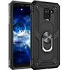 KOUYI Cover Samsung Galaxy A8 2018,Custodia 360° Girevole Regolabile Ring Armor Bumper TPU Case Magnetica Supporto Silicone Custodie per Samsung Galaxy A8 2018 (Nero)