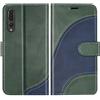BoxTii Cover per Huawei P20 PRO, Custodia in PU Pelle Portafoglio per Huawei P20 PRO, Magnetica Cover a Libro con Slot per Schede, Verde