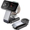 NeotrixQI Caricatore a induzione per iPhone, caricatore magnetico 3 in 1 Apple per iPhone 15 14 13 Pro Max, caricatore wireless per iwatch 9 Ultra 8, Wireless Charger for Airpods Pro 3/2 with Light