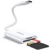 UGREEN USB C Lettore di Schede SD TF Micro SD Adattatore per Scheda di Memoria OTG Card Reader Compatibile con iPhone 17 Pro Max Air MacBook Pro Air 2023 Galaxy S24 Xiaomi 13 Huawei P50, Bianco