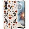 Guxira Cover Protettiva per Samsung Galaxy A55 5G, Carino Floreale Design Custodia Antiurto Silicone Cover Antipolvere Protettiva Case per Galaxy A55 - Fiori di Foglia