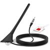Bingfu Antenna Auto Autoradio FM AM Amplificata Adattatore DIN 16 cm | Montaggio del Tetto con Base Montaggio, Cavo 5 m, per Tuner Radio, Ricevitore Stereo, Veicolare Camper Camion SUV