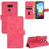 COMPATIBILE Custodia LG K40S / / LM-X430 X430HM X430EMW 6.1 Cover Case Stand Flip Magnetica Libro Gel protezione Silicone TPU Portafoglio Eco Pelle Porta Carte (Rosso fragola)