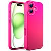 N NEWTOP Custodia Cover Compatibile per iPhone 16 Plus, ORI CASE TPU Silicone Semi Rigido Colori Fodera Interna Microfibra Morbida Protezione Anti Urto Tocco Liscio Guscio Resistente (Fucsia)