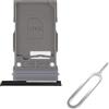 Cemobile Supporto per scheda SIM e vassoio per schede Micro SD di ricambio per Samsung Galaxy S22 / S22 Plus (solo versione SIM singola) + perno di espulsione (nero fantasma)