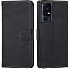 RankOne Cover per TCL 40 SE (6.75 Inches), Custodia Flip Pelle Portafoglio, Magnetica Libro Bumper Cover Case - Nero