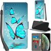 PHINIENLAND Cover per iPhone X/iPhone XS PU Pelle Custodia Flip Turquoise