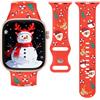 Kamita Cinturino Natalizio per Apple Watch Straps 49mm 46mm 45mm 44mm, Cinturini di Ricambio in Morbido Silicone, Adorabile Watchband Natale Regolabile per iWatch Serie 11 10 9 8 7 6 5 Ultra (Rosso)