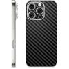 TF Skins Skin compatibile con iPhone 16 Pro e 16 Pro Max, pellicola protettiva protettiva protettiva a 360° Full Coverage o Back Only (Back Only, Carbon Black, iPhone 16 Pro Max)