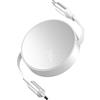 Toaluea 240W Cavo USB C a USB C Retrattile 1M, Mini Ricarica Cavi Rapida Charge Portatile, Arrotolabile Cavo Facile da Riporre per iphone 15 Serie Samsung Sony Huawei Xiaomi Switch ipad