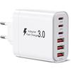 DeBangsi Caricatore USB C, caricatore multiplo con 3xUSB-C e 3xUSB-A, 52 W 6 porte caricatore veloce PD 3.0 alimentatore USB compatibile con iPhone 16/15/14/13/12/11/iPad/Galaxy S21/S22/S23/S24