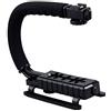 HWAMART Stabilizzatore Handheld, Azione Video Presa della maniglia con Hot-Shoe Mount per Canon Nikon Sony Panasonic Pentax Olympus DSLR Videocamera