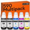 Supply Guy GI-590 GI590 inchiostro compatibile per Canon GI-590 per Canon PIXMA G1500 G1501 G1510 G2500 G2501 G2510 G3500 G3501 G3510 G4500 G4510 G4511 (5x Multipack)