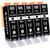 Veson 5 x PGI-520 Nero Cartucce d'inchiostro Compatibili con Canon 520 PGBK con Pixma IP3600 MX870 MP550 IP4600 MP620 IP4700 MP560 MP640 MX860 MP630 MP980 IP4600X MP990 MP540 MP540X