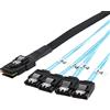 ChenYang CY Mini SAS SFF-8087 36 Pin host interno a 4 SATA 7 Pin disco rigido target 6 Gbps cavo raid server dati 1.0M