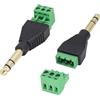 AAOTOKK 6.35mm Monnettore a vite da 1/4 Pollici TRS Maschio a 3pin/Femmina Morsetto a vite per Microfono Audio Ausiliario/cavo Altoparlante plug-in,tastiera,Mixer,Convertitore senza saldatura(2-Pezzi)