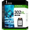Cebhink 302 cartucce di inchiostro nero per HP 302 cartucce d'inchiostro nero 302XL compatibili con HP Envy 4520 4522 4525 4527, DeskJet 3630 3636 3638 3639 3633, OfficeJet 3831 30 3833 5220 520