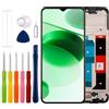 Duotipa [con telaio][Nuovo] Duotipa LCD Display Touchscreen Digitizer Assembly Sostituzione per Oppo Realme C35 4G RMX3511 6.6 pollici con kit di strumenti di riparazione tecnica nero.