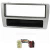 tomzz Audio 2417-002 Radio cover set compatibile con Honda Civic 2001-2006 manuale aria condizionata argento con adattatore radio ISO