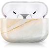 Newseego Custodia per Airpods Pro 2, Custodia Elegante con Motivo in Marmo per Airpods Pro 2 PC Custodia Rigida Protettiva Antiurto per Airpods Pro 2nd Generazione 2022 Custodia di Ricarica -Beige