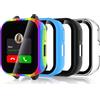 Simpeak 4 Pezzi Cover Compatibile Con Xplora X GO3,Copertura Completa Custodia Rigida Pc, Hd Clear Pellicola Protettiva Anti-Graffio Case（Trasparente, Nero, Blu, Arcobaleno）
