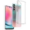 REY Cover in Gel TPU Trasparente per Samsung Galaxy A24 4G, Ultra Sottile 0,33 mm, Morbido Flessibile, Custodia Silicone