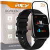 REY Pack 2X Pellicola salvaschermo 3D per XIAOMI AMAZFIT GTS 2, Nero, Vetro temperato, Copertura Completa, Pellicola Protettiva Protezione Schermo, 3D / 4D / 5D