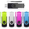 AreTop - Chiavette USB da 16 GB, 5 pezzi, in metallo, multicolore