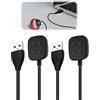 MDLSDE 2 Pezzi Caricabatterie Compatibile con Fitbit Versa 4/Versa 3/Sense 2/Sense, Cavo Magnetico USB Accessori di Ricarica Ricambio Wireless Rapida Magnetica per Smartwatch 100 cm 3.3ft
