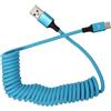 HangTon Cavo da USB-A a USB-C, CarPlay, ricarica rapida 9/12/15V 3A 45W, spirale intrecciata per iPhone 15 16, Galaxy S24, LG V60, iPad, MacBook Pro, R6 A7CR FX3 S1H fotocamera, laptop